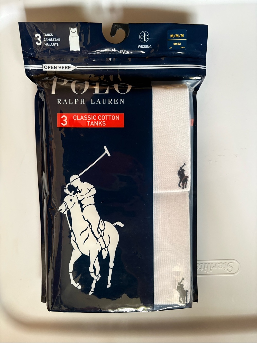 NEW Polo by Ralph Lauren White Classic Cotton Tank (3-Pack)